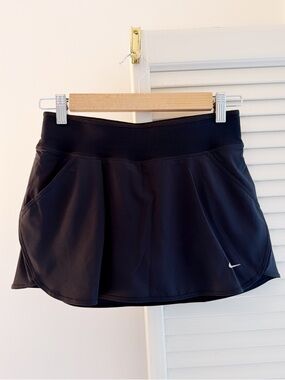 NEW✨ Nike Side Pockets Skort Skirt sz XS Black Drawstring Running Tennis Golf
